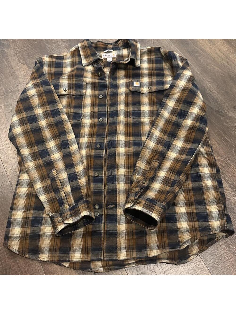 Carhartt Men's Brown and Multi Shirt